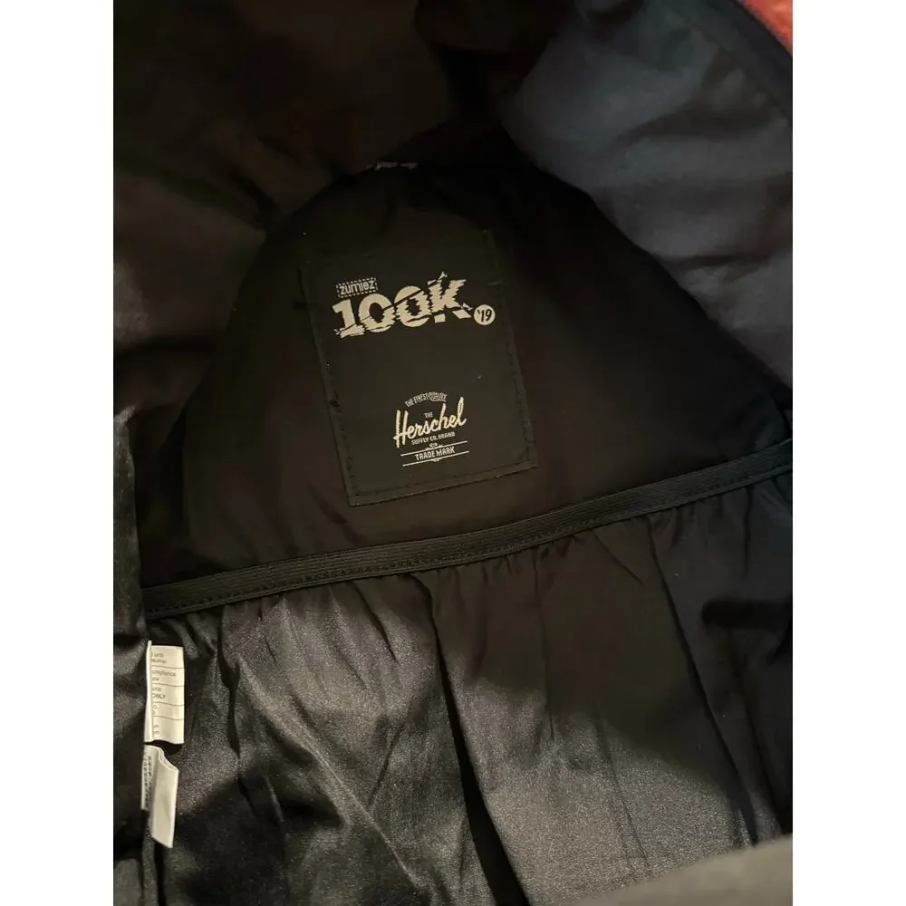 Herschel Backpack Zumiez 100K Collab Orange Blue Crinkle Paper Limited Edition